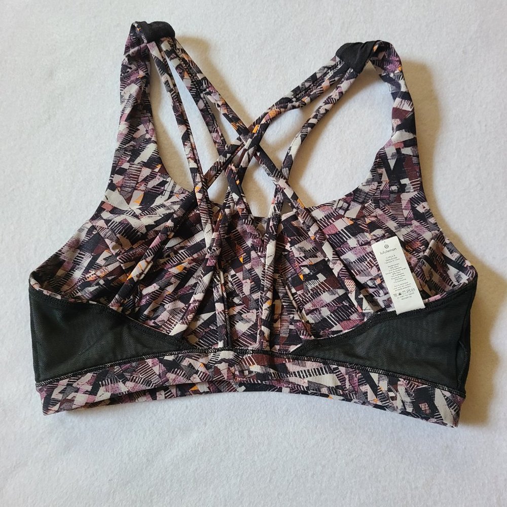 Lululemon Free To Be Serene Sports Bra Light Support Kaleidoscopic Pink Multi - Picture 5 of 8